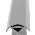 Profil de conexiune colț lux 2,2 m - gri, plastic
