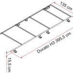 Portbagaj pentru Fiat Ducato, Peugeot Boxer, Citroen Jumper incepand cu 2006, potrivit pentru H3